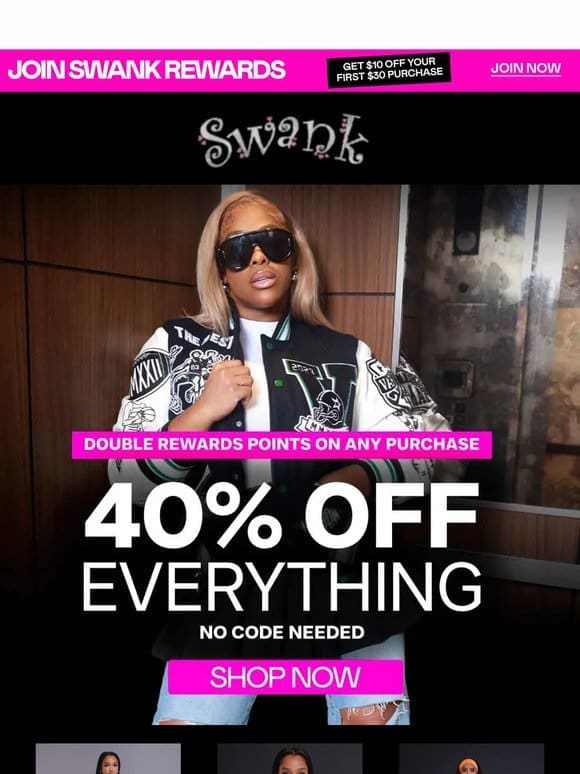 Double Trouble- 40% Off Everything + Double Points