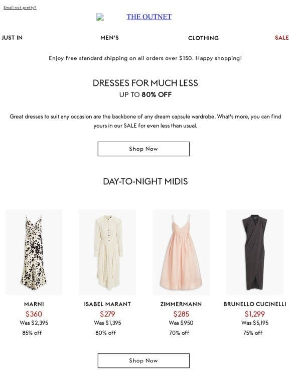 Dream DRESSES: On Sale at up to 80% off