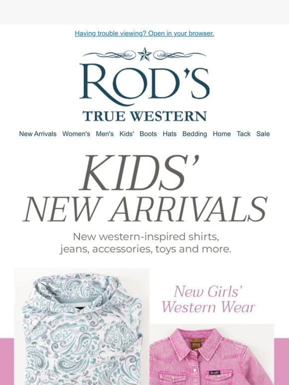 Dress your kids in Western Style-Shop New Arrivals Today!