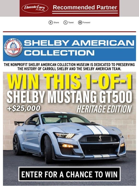 Drive Home This 1-of-1 Shelby Mustang GT500!
