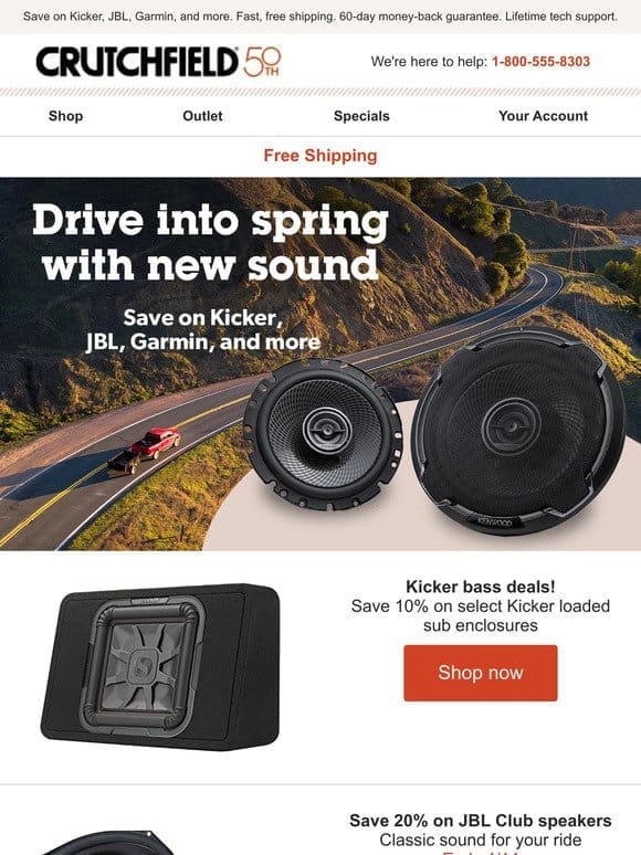 Drive into spring with deals on new sound!
