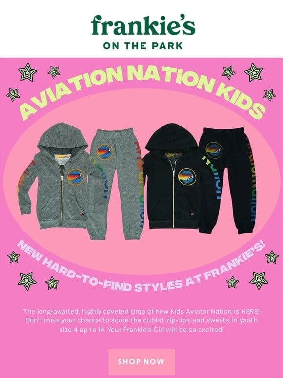 Drop Alert: NEW Aviator Nation for KIDS! ⚡