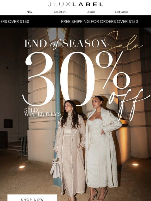 END OF SEASON SALE I TAKE 30% OFF ⏰