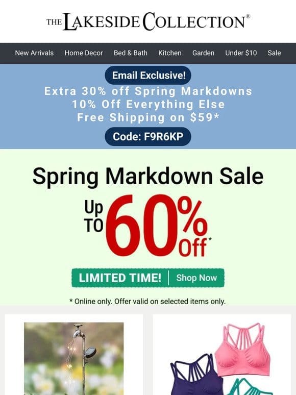 ENDS AT MIDNIGHT! Extra 30% Off Markdowns + 10% Off Sitewide!