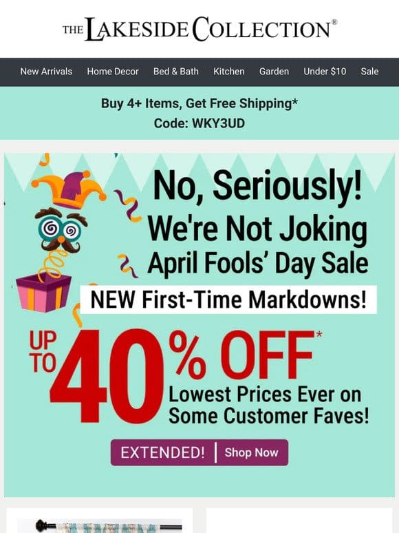EXTENDED! Up to 40% Off Customer Favorites!