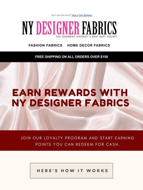 Earn Rewards with NY Designer Fabrics
