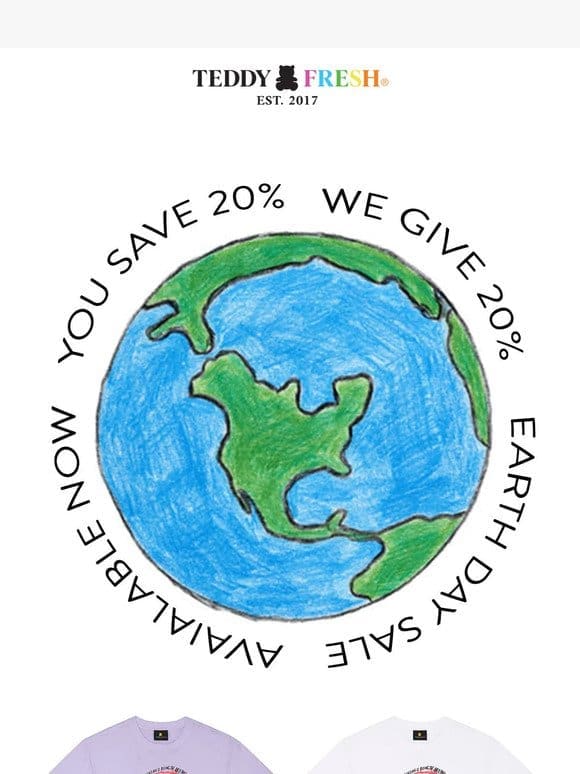 Earth Day Sale. You save 20%， We Give 20% to Polar Bears International