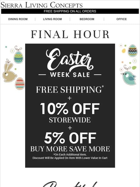 Easter 10% Off Ending In Few Hours…
