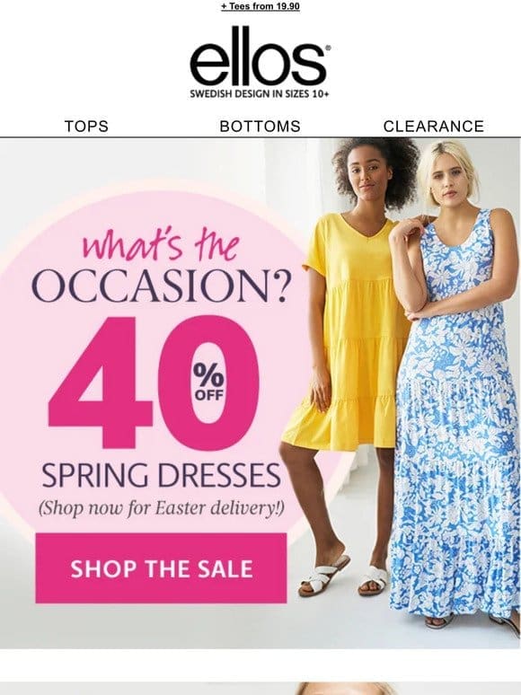 Easter Alert! 40% OFF Spring Dresses!