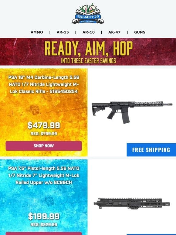 Easter Deals On PSA AR-15 Rifles， Dagger Slides， Riton Optics， And Much More!