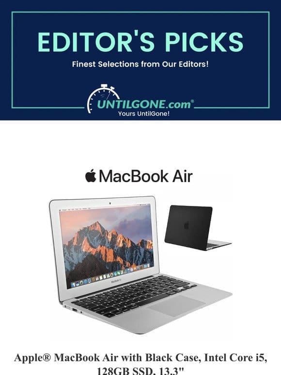 Editor’s Picks – 70% OFF Apple® MacBook Air with Black Case