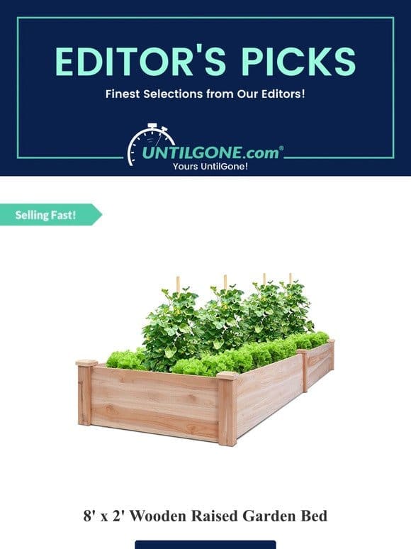 Editor’s Picks – 73% OFF Wooden Raised Garden Bed