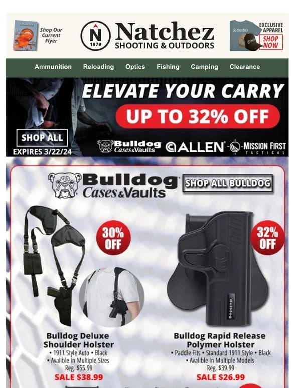 Elevate Your Carry Up To 32% Off!