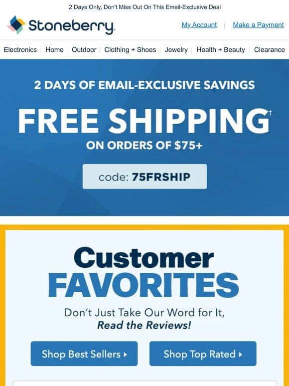 Email Exclusive: Free Shipping!