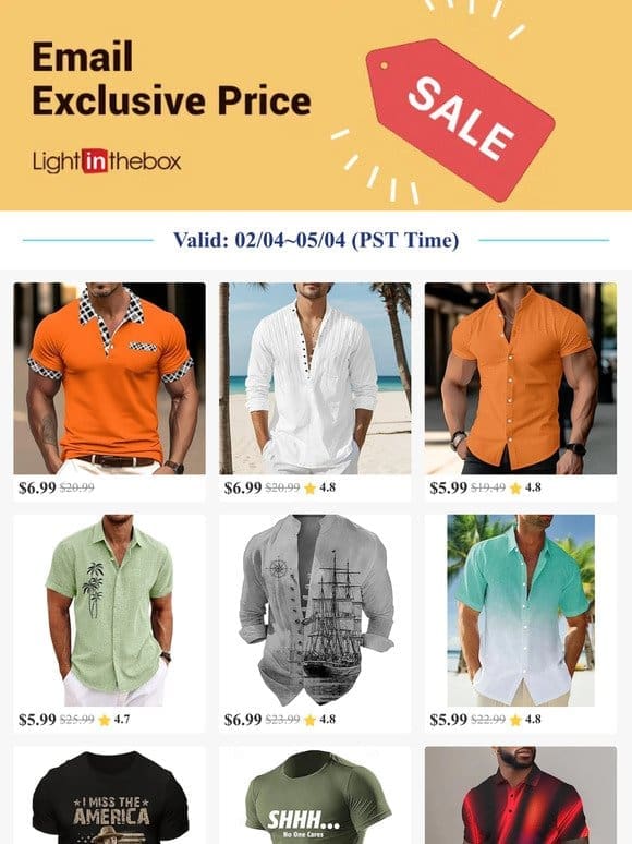 Email Exclusive-Get Classic Polo at USD $6.99