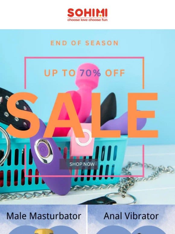 End Season Sale–Up to 70% Off