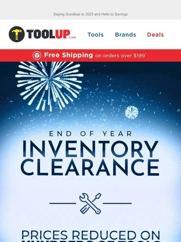 End of Year Inventory Clearance Sale!