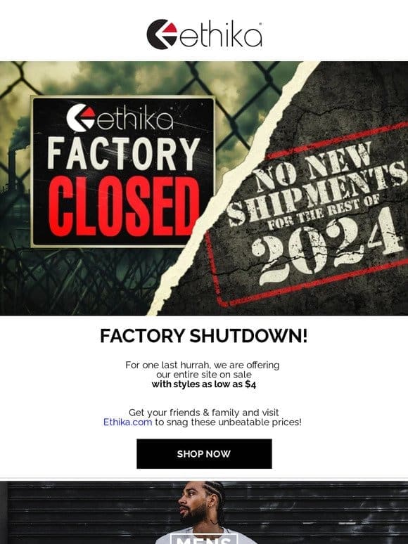 End of an Era: Factory Shutdown Notice