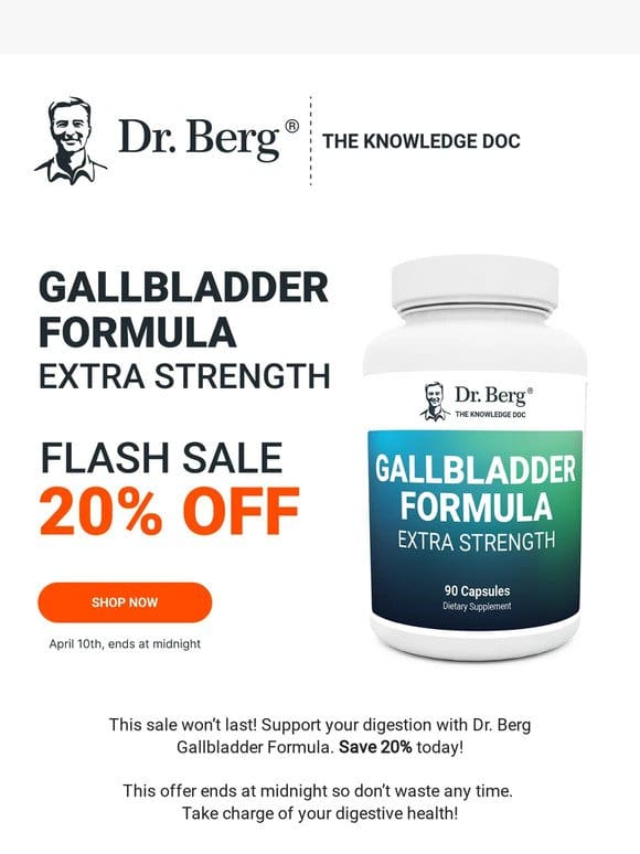 Ending Soon!   Save 20% on Optimizing Your Gallbladder Health