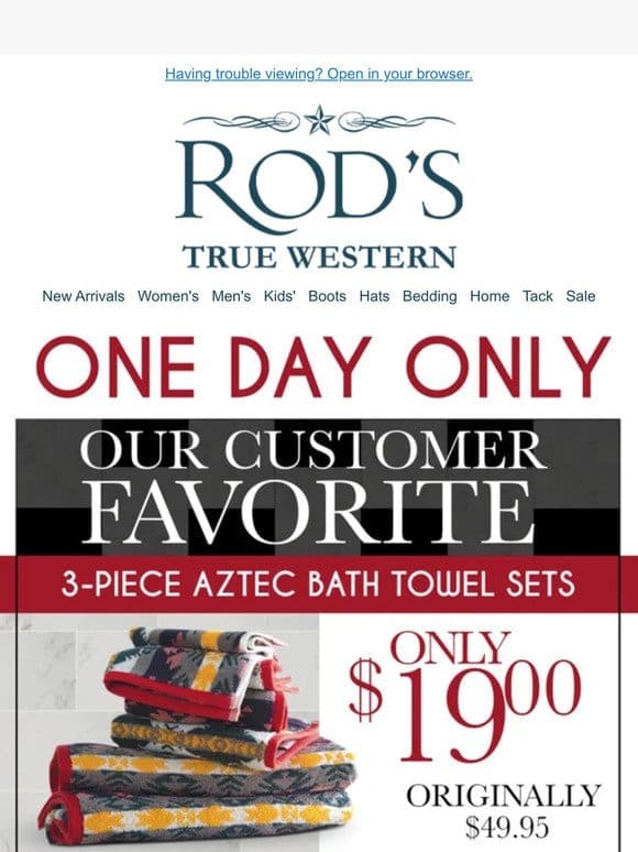 Ends In Just Hours – 3-Piece Aztec Towel Sets for Just $19!