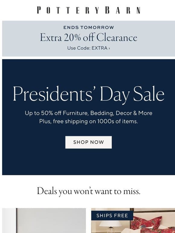 Ends tomorrow: Presidents’ Day deals