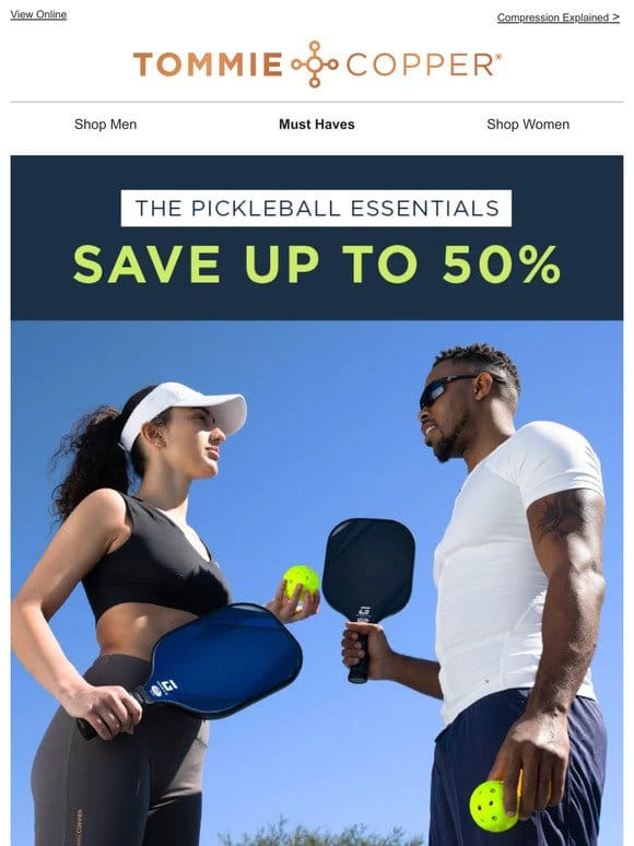 Ends tonight! Up to 50% off Pickleball Essentials