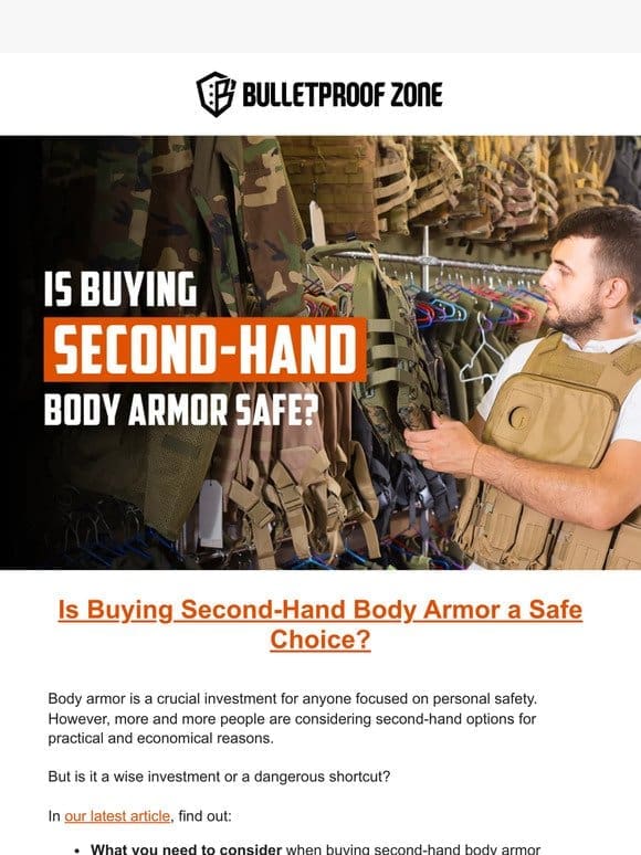 Essential Facts You Need Before Buying Used Body Armor