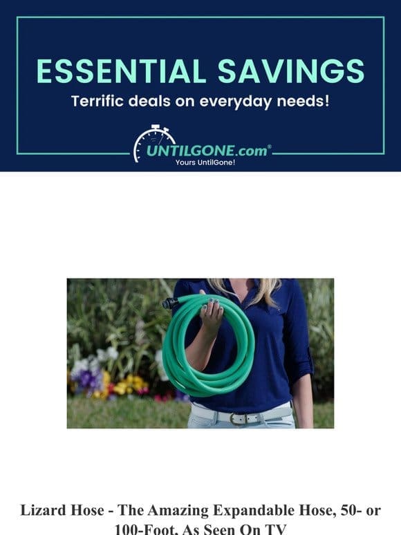 Essential Savings – 75% OFF Lizard Hose – The Amazing Expandable Hose