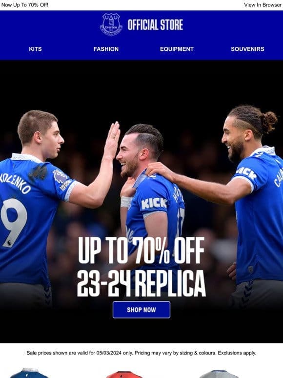 Evertonians…Grab Your 23/24 Replica Shirt >>