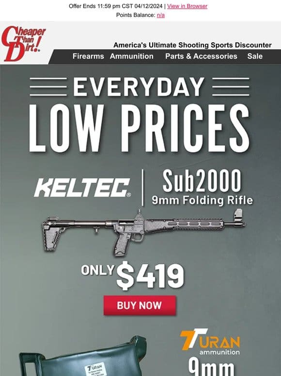 Everyday Low Prices on Guns， Ammo and Mags