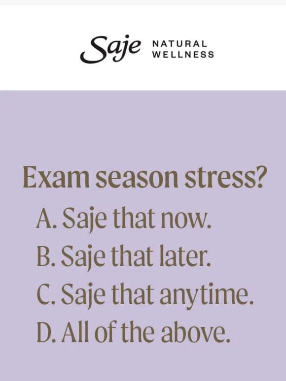 Exam stress?