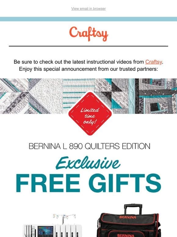 Exclusive Free Gifts on BERNINA Sergers – Limited Time Only!