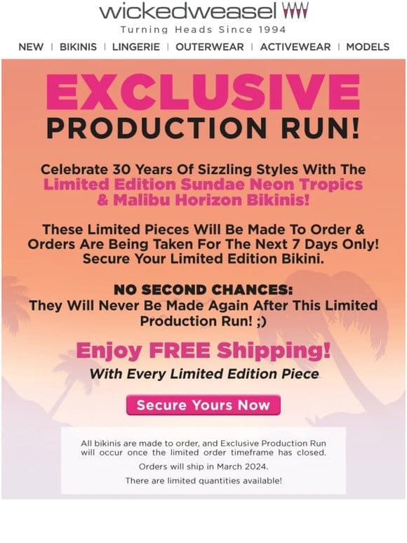 Exclusive Production Run   Limited Edition pieces here!