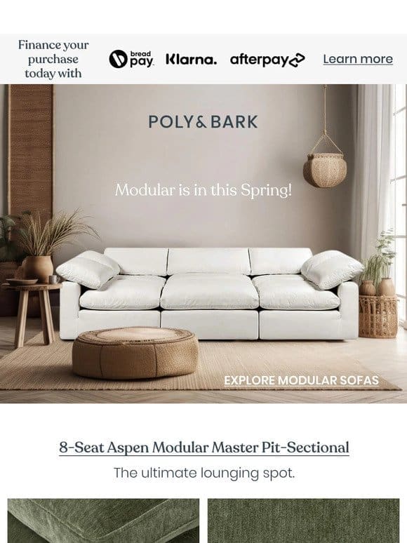 Explore Poly & Bark Modular Sofas