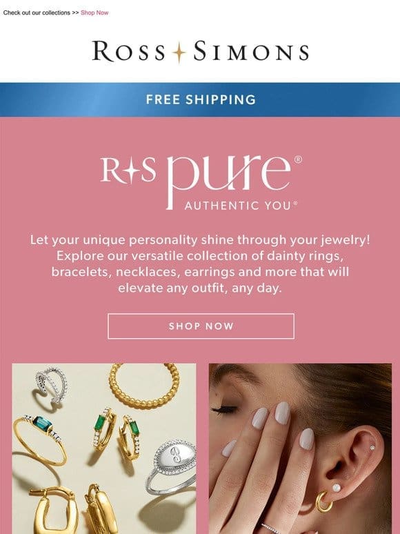Express yourself! Shop RS Pure for unique jewelry to mix and match ✨