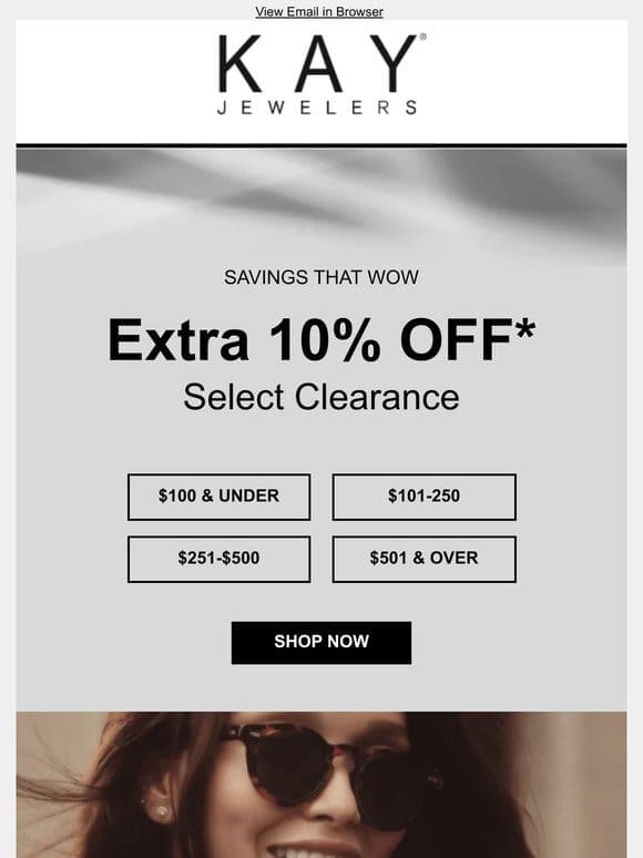 Extra 10% OFF Select Clearance