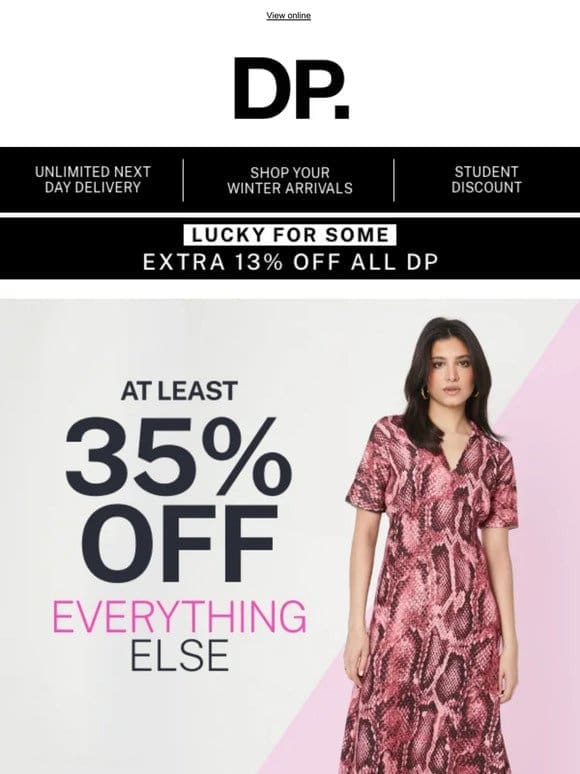 Extra 13% off ends tomorrow!