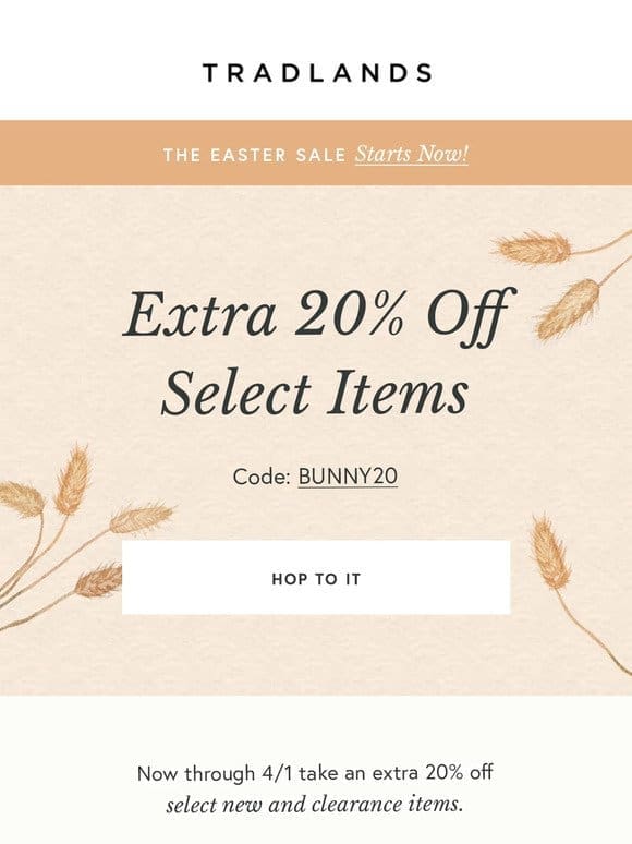 Extra 20% Off Spring Styles