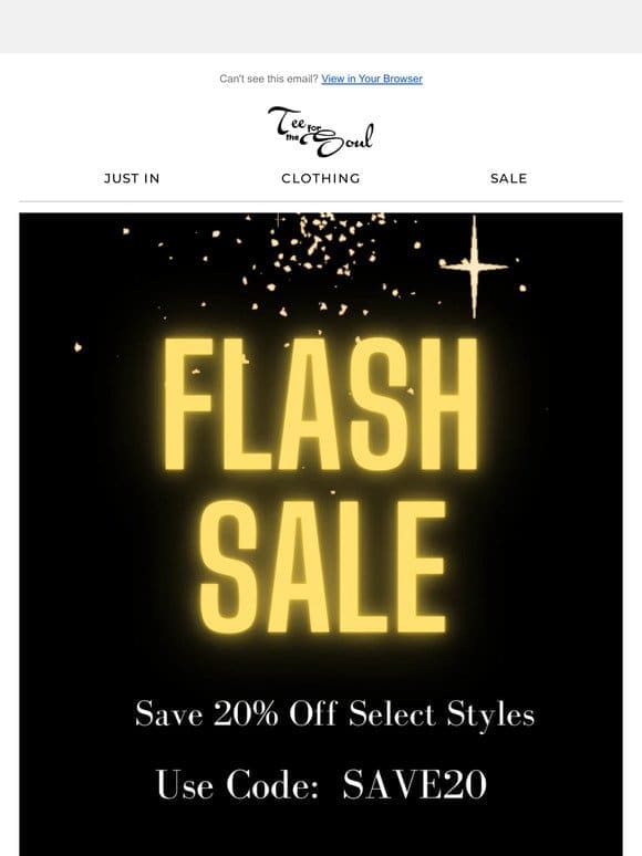 FLASH Sale   20% Off Select Styles