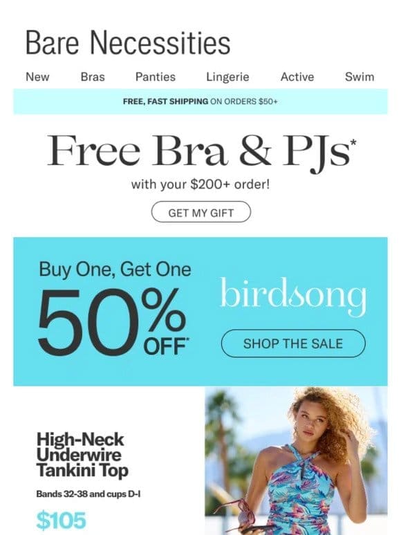FREE GIFTS: Get A Bra & Pair Of PJs With Any $200+ Order