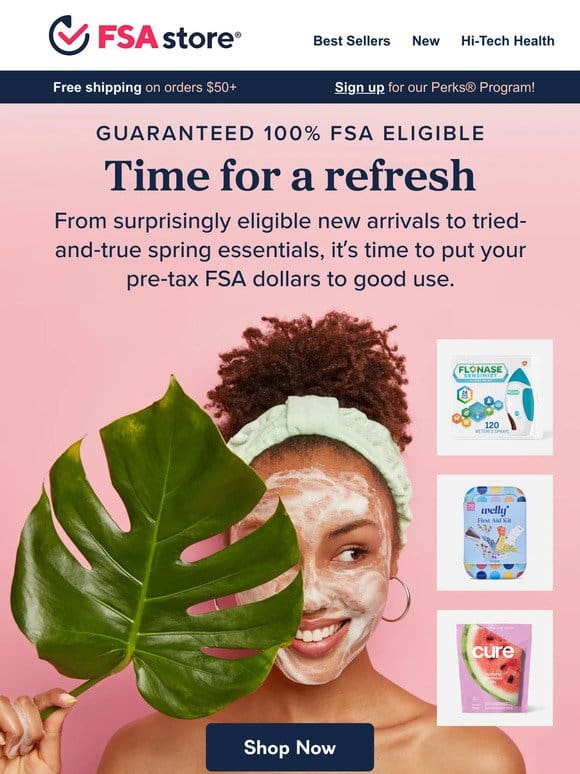 FSA eligible new spring arrivals in skincare & more