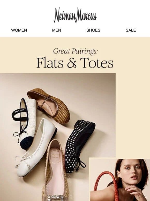 Fabulous flats and totes that go perfectly together