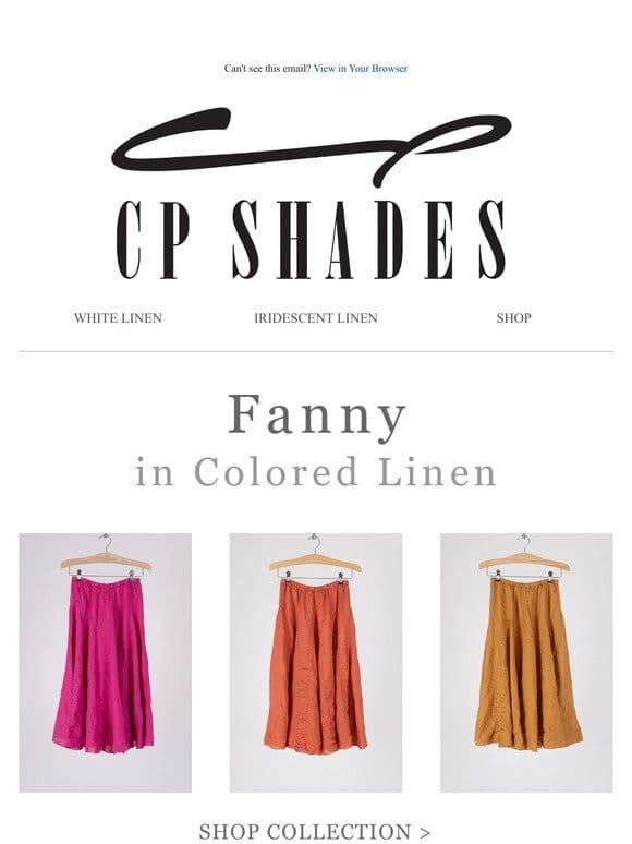 Fanny in Colored Linen