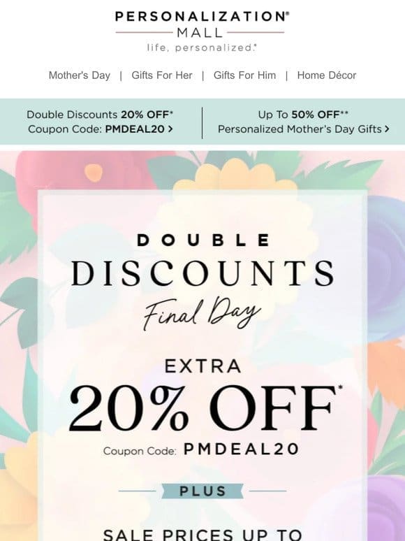 Final Day | Save An Extra 20% Off Sale Prices