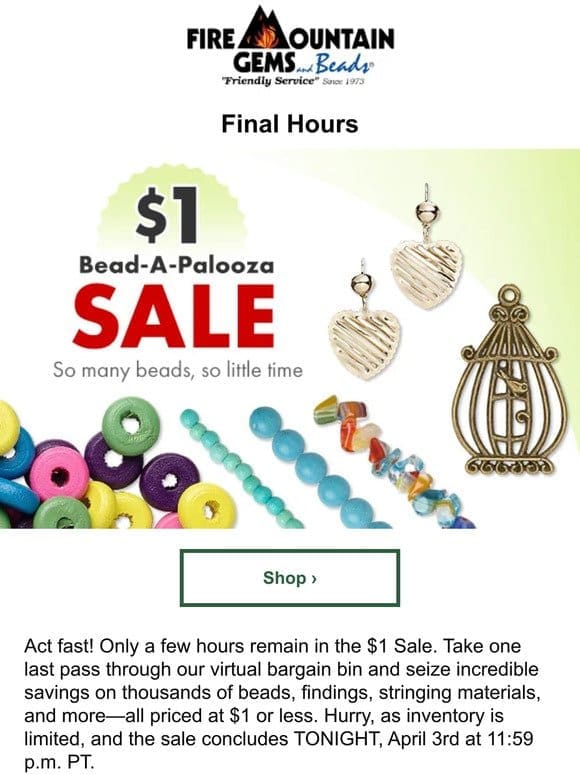 [Final Hours] Shop the $1 Sale now