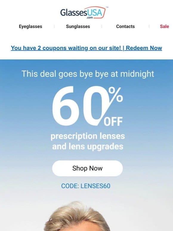 Final hours to grab 60% off lenses!