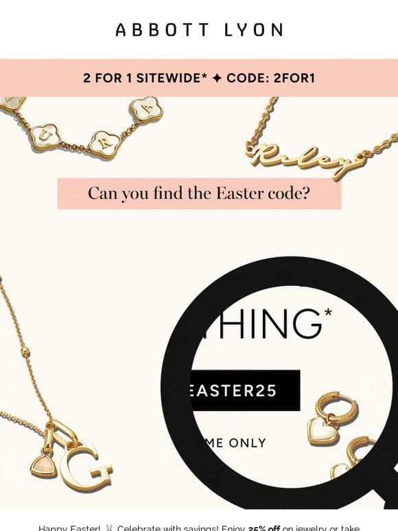Find the hidden Easter discount code