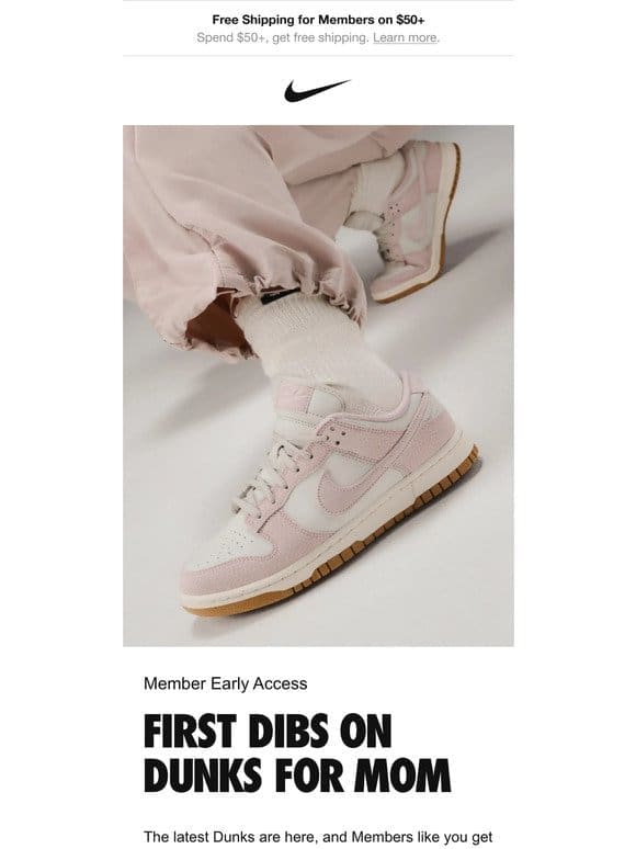First dibs on Dunks for mom ♥️