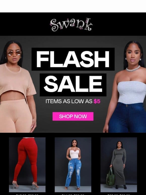 Flash Sale – Items from Just $5!