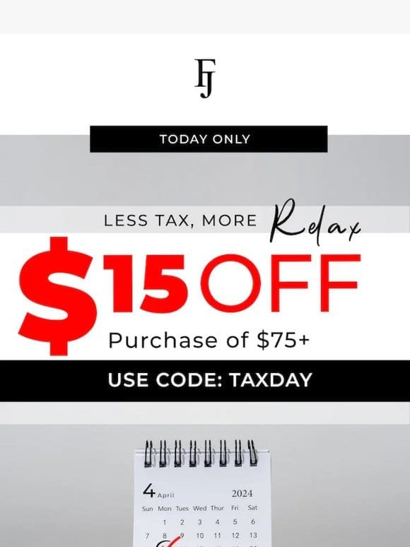 For You: $15 OFF